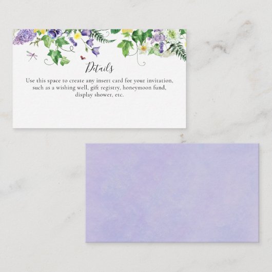 Elegant Wilde Vrijgezellenfeest Informatiekaartje (Voorkant / Achterkant)