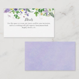 Elegant Wilde Vrijgezellenfeest Informatiekaartje