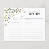 Elegant Wilde Vrijgezellenfeest Recipe Kaart (Voorkant)