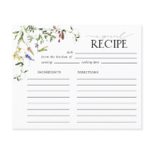 Elegant Wilde Vrijgezellenfeest Recipe Kaart