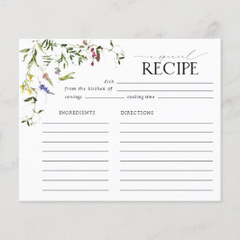 Elegant Wilde Vrijgezellenfeest Recipe Kaart