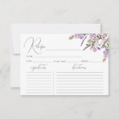 Elegant Wilde Vrijgezellenfeest Recipe Kaart (Voorkant)