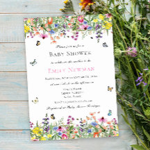 Elegant Wilde Waterverf Baby shower