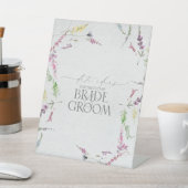 Elegant Wilde Waterverf Floral Date Ideeën Reclamebord Met Voetstuk (Insitu)