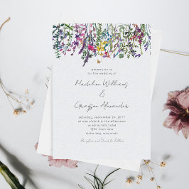 Elegant Wilde Waterverf Floral Uitnodiging