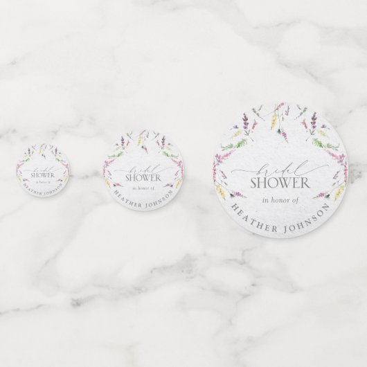 Elegant Wilde Waterverf Florence Vrijgezellenfeest Confetti (Voorkanten)