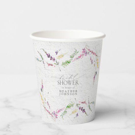 Elegant Wilde Waterverf Florence Vrijgezellenfeest Papieren Bekers (Achterkant)