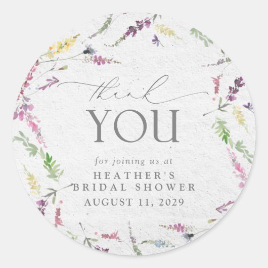 Elegant Wilde Waterverf Florence Vrijgezellenfeest Ronde Sticker (Voorkant)