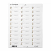 Elegant Wilde Waterverf Return Address Etiket (Full Sheet)
