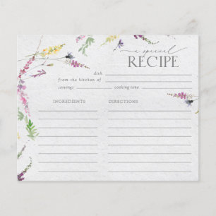 Elegant Wilde Waterverf Shower Recipcard