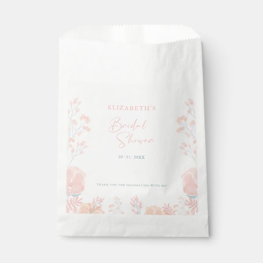 Elegant Wilde Waterverf Vrijgezellenfeest Bedankzakje (Voorkant)