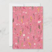 Elegant Wildflower 2025 Afstudeerfeest Kaart (Achterkant)