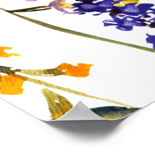 Elegant Wildflower 2 onplugging bruiloft ceremonie Poster (Hoek)