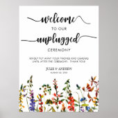 Elegant Wildflower 2 onplugging bruiloft ceremonie Poster (Voorkant)
