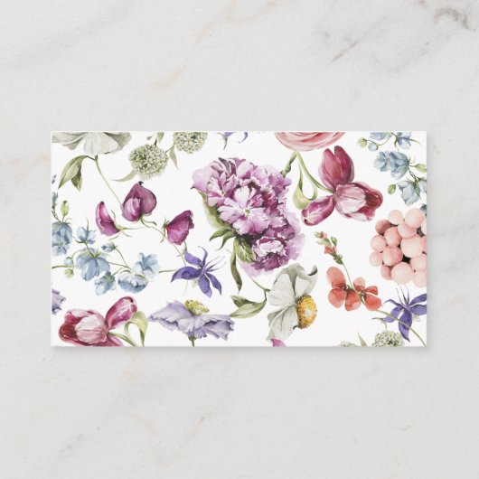 Elegant Wildflower Afstuderen Advies Kaarten (Achterkant)