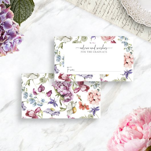 Elegant Wildflower Afstuderen Advies Kaarten
