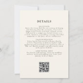 Elegant Wildflower All in One QR Code Wedding Kaart (Achterkant)