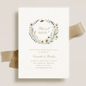 Elegant Wildflower Baby Gender Reveal Party Kaart