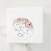Elegant Wildflower Baby shower Dank je wel Bedankjes Labels (In situ)