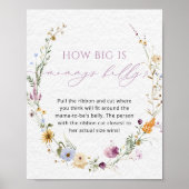 Elegant Wildflower Baby shower Game Poster (Voorkant)