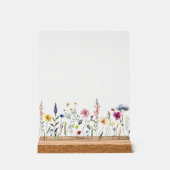 Elegant Wildflower Baby shower Momosa Bar Acryl Bord (Voorkant)