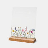 Elegant Wildflower Baby shower Momosa Bar Acryl Bord (Hoek)