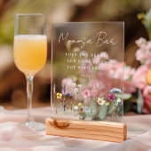 Elegant Wildflower Baby shower Momosa Bar Acryl Bord