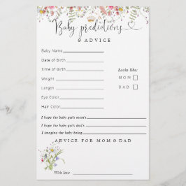 Elegant Wildflower Baby shower Prediction Advice