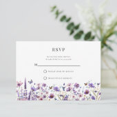 Elegant wildflower baby shower RSVP (Staand voorkant)