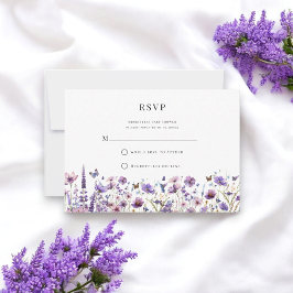 Elegant wildflower baby shower RSVP