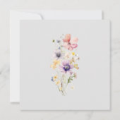Elegant Wildflower Baby shower Save The Date (Achterkant)