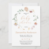 Elegant Wildflower Baby shower Script Kaart (Voorkant)