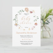 Elegant Wildflower Baby shower Script Kaart (Staand voorkant)