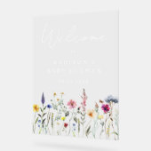 Elegant Wildflower Baby shower Welkom Acryl Bord (Hoek)