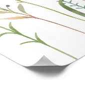 Elegant Wildflower Baby shower Welkom Poster (Hoek)