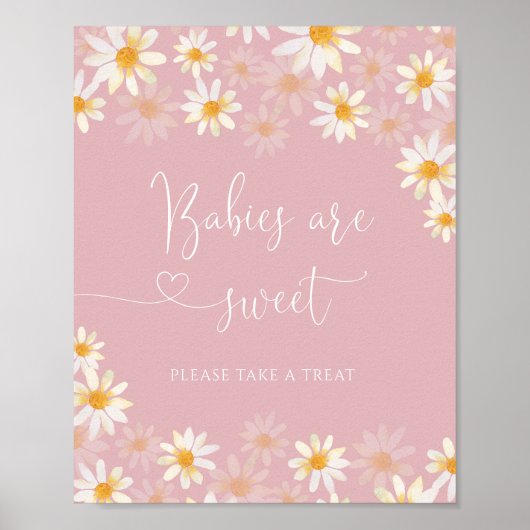 Elegant Wildflower Baby's zijn zoet Poster (Voorkant)