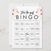 Elegant Wildflower Bingo Game Kaart (Voorkant)