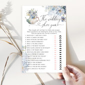 Elegant Wildflower blauw De bruiloft schoen spel