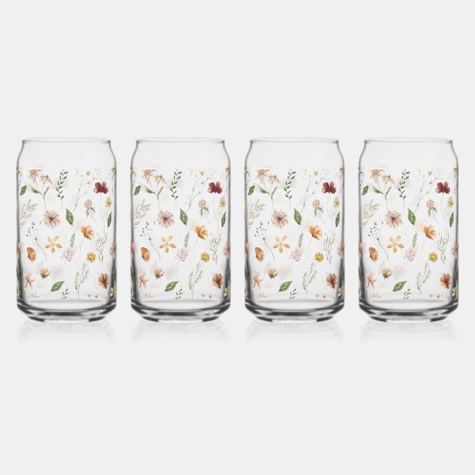 Elegant Wildflower Blikvorm Glas (Voorkant)