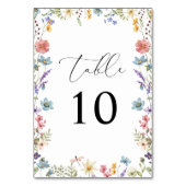 Elegant Wildflower Bloom Script Bruiloft Kaart (Voorkant)