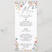 Elegant Wildflower Bloom Script Bruiloft Menu (Voorkant)