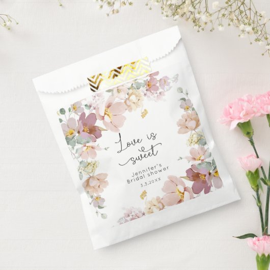 Elegant Wildflower blush roze vrijgezellenfeest Bedankzakje (Gezegeld)