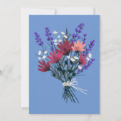 Elegant Wildflower Boeket BABY SHOWER CUSTOM Luxe Kaart (Achterkant)