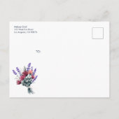 Elegant Wildflower Boeket BABY SHOWER CUSTOM Uitnodiging Briefkaart (Achterkant)