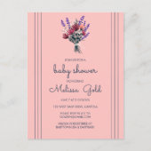 Elegant Wildflower Boeket BABY SHOWER CUSTOM Uitnodiging Briefkaart (Voorkant)