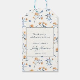 Elegant Wildflower Boho Baby shower Dank u Cadeaulabel