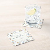 Elegant Wildflower Boho Baby shower Kartonnen Onderzetters (Insitu)