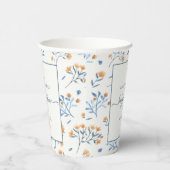 Elegant Wildflower Boho Baby shower Papieren Bekers (Rechts)