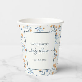 Elegant Wildflower Boho Baby shower Papieren Bekers