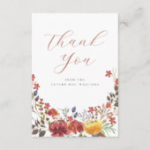 Elegant Wildflower Boho Bloemen Vrijgezellenfeest Bedankkaart (Voorkant)